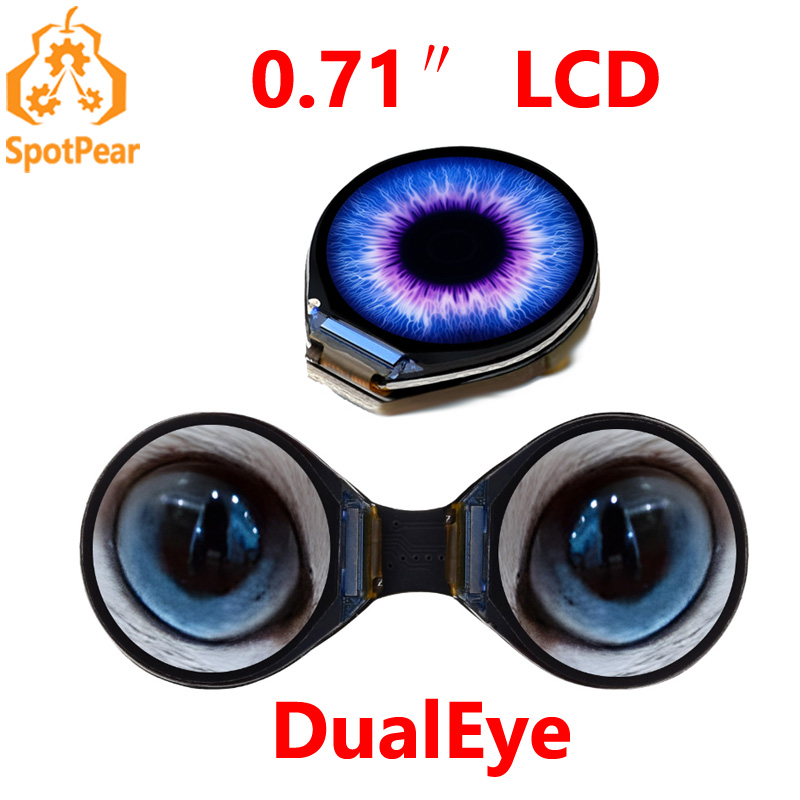 Raspberry Pi Kit - Waveshare 0.71inch Double Eye Round LCD