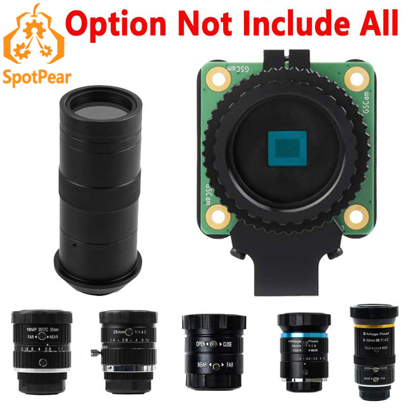 Pi Camera Module - Raspberry Pi Global Shutter Camera Telephoto/100X-Microscope/Zoom