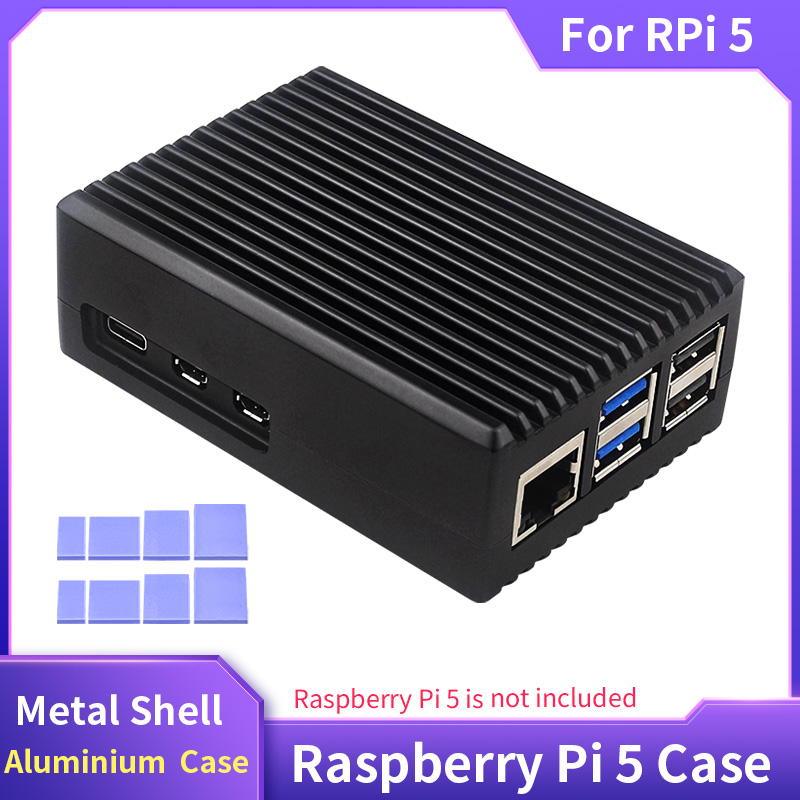 Pi 5 Case - Raspberry Pi 5 Metal Shell Aluminium