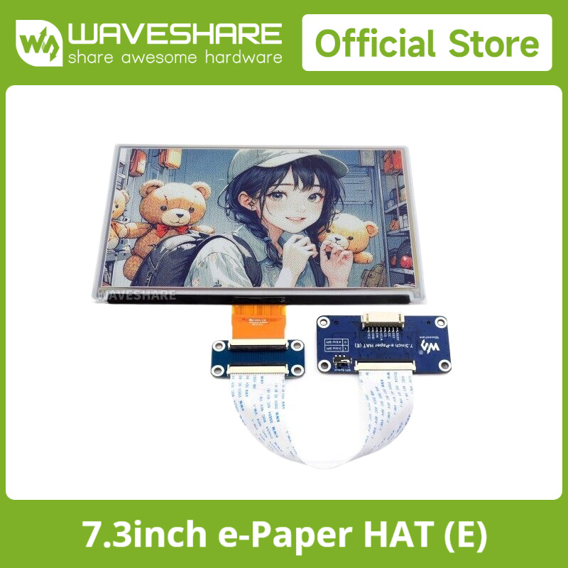 Pi Display - Waveshare 7.3inch 6-Color E-Paper Display, E-Ink