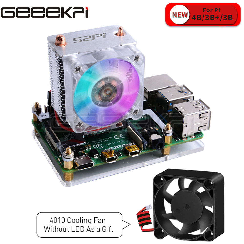GeeekPi Clear Black Ice Tower  - Pi 5 Case 评论和价格