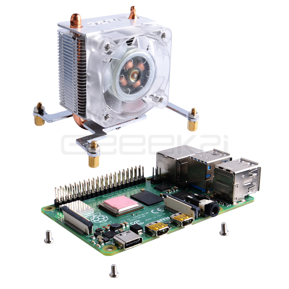 GeeekPi Clear Black Ice Tower  - Pi 5 Case 评论和价格