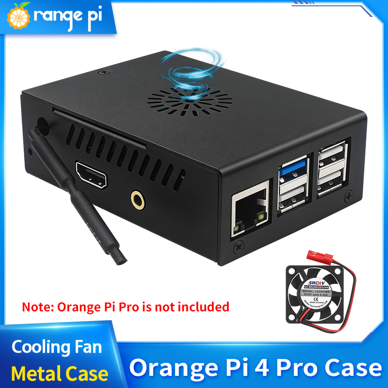 Orange Pi 4 Pro Metal Case Bla - Pi Cooler 评论和价格