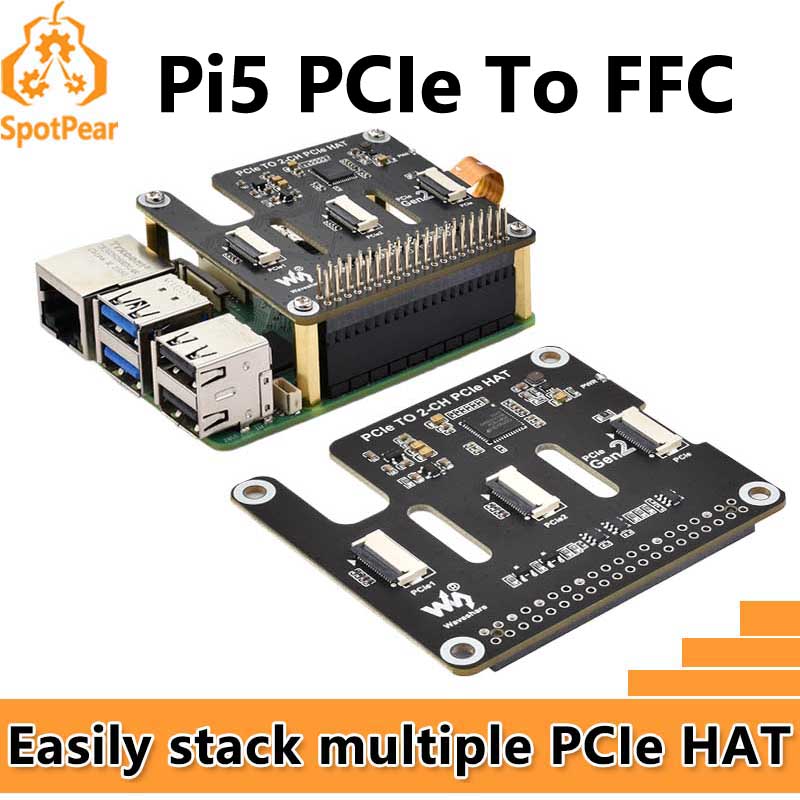 Raspberry Pi 5 PCIe to 2-CH PC - Pi Cooler 评论和价格