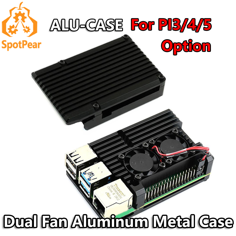 Aluminum Metal Case with Dual  - Pi 4 Case 评论和价格